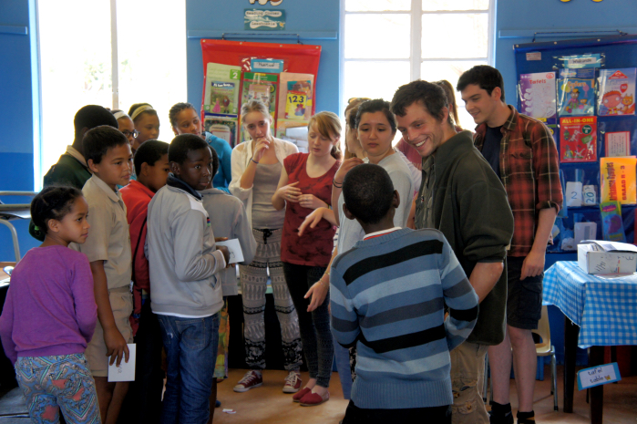 Philip teaching about environmental issues at a local school. 